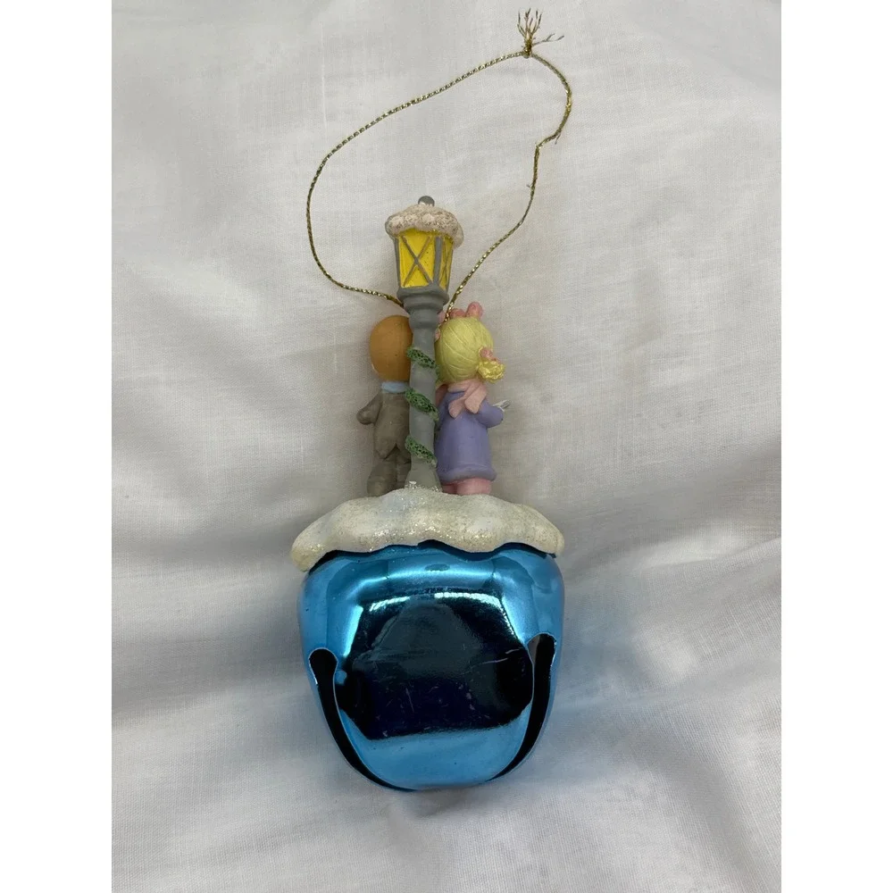 Precious Moments Blue Jingle Bell Ornament Bradford We Wish You... Carolers 2007